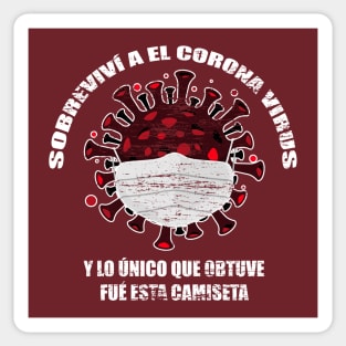 I survived Corona Virus Spanish version Sticker